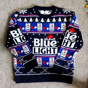 Labatt Blue Light Ugly Christmas Sweater